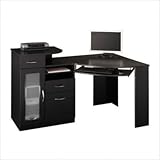 Bush Vantage Corner Wood Computer Desk in Black