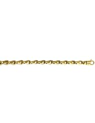CleverEves 14Kt Yellow Gold Solid Link 6.4mm Bracelet