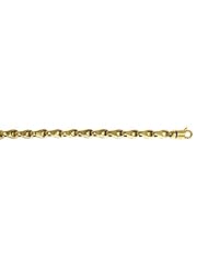 CleverEves 14Kt Yellow Gold Solid Link 6.4mm Bracelet