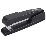Desktop Stapler, Metal, Lightweight, Full Strip of Standard 1/4 Staples, Black CEB61013