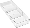 Whitmor 6789-3067 3-Section Clear Drawer Organizer, Small
