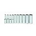 JH Williams 30937 10-Piece 1/4-Inch Drive Deep 12 Point Socket Set