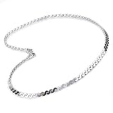 Sterling Silver Serpentine Chain Anklet 9
