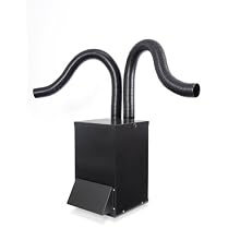 Salon Pure Air II Portable Air Purifier for Nail Salons , Three-Stage Source Capture System for Heavy Gel-Nail dust, Black