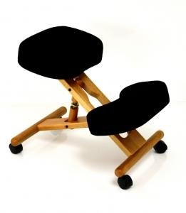 Jobri Classic Plus Visco Foam Wood Frame Kneeling Chair F1455BK