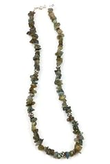 Sterling Silver and Labradorite Chip Necklace Natural Chic