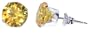 Sterling Silver Citrine Cubic Zirconia Round Stud Earrings #jc-ro-czyel-7m