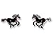 Stallion Enameled Sterling Silver Post Earrings