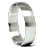 Lowest Prices Guaranteed! Solid 14K White Gold BRUSHED Wedding Ring Matte Band