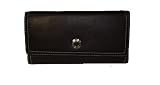 Coach Black Leather Checkbook Wallet Clutch Bill Bag 42982
