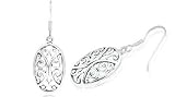 Filgree Style Dangling Bali Earrings Sterling Silver