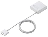ELECOM iPod/iPhone用AC充電器 Dockコネクタケーブル一体型 ホワイト AVA-ACDWH