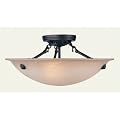 Home-Basics-07 - 3 Light Semi Flush Mount Ceiling Lighting Fixture - Bronze - B1723