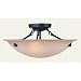 Home-Basics-07 - 3 Light Semi Flush Mount Ceiling Lighting Fixture - Bronze - B1723