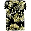 BLACK / GOLD LEAVES DESIGN EPPII CARRYING CASE POUCH WITH HANDSTRAP for ALL CELL PHONES (Blackberry Curve, Pearl, Motorola V3 RAZR, W385, V8, V9m, Palm Centro, Treo, LG Rumor, VX10000, VX8800, CU720 Shine, Samsung I617 Blackjack 2, HTC Touch, 8925 Tilt, Wing, Shadow, Dash, XV6800 Mogul, Sidekick, etc?) / MP3 PLAYERS / IPODS / DIGTITAL CAMERA - RETAIL PACKAGING