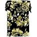 BLACK / GOLD LEAVES DESIGN EPPII CARRYING CASE POUCH WITH HANDSTRAP for ALL CELL PHONES (Blackberry Curve, Pearl, Motorola V3 RAZR, W385, V8, V9m, Palm Centro, Treo, LG Rumor, VX10000, VX8800, CU720 Shine, Samsung I617 Blackjack 2, HTC Touch, 8925 Tilt, Wing, Shadow, Dash, XV6800 Mogul, Sidekick, etc?) / MP3 PLAYERS / IPODS / DIGTITAL CAMERA - RETAIL PACKAGING