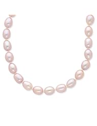 14k 7?Mm Purple Potato Shape Freshwater Cultured Pearl Necklace