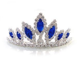 Blue Crystal Prom Party comb T32