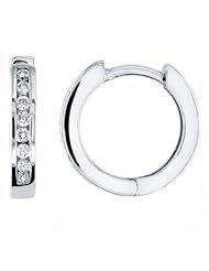 0.20CT Princess Cut Diamond Hoop Earring 14k Gold