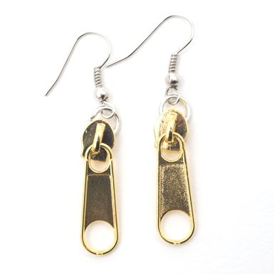 Zip Hook Earrings (Gold)