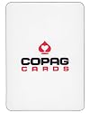 White Copag Logo Plastic Cut Card - Wide Poker Size