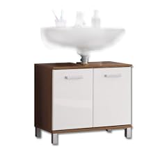 Posseik 5446 91 Waschbeckenunterschrank Maxim Walnuss Nachbildung wei�