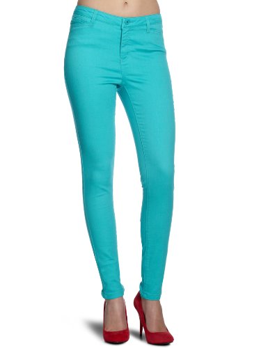 VERO MODA Damen Jeans Normaler Bund, 10074142 Wonder Color Jegging, Gr. 29/34, T&uuml;rkis (CER Preisvergleich