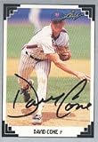 David Cone, New York Mets, 1991 Leaf Autographed Card