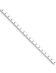 Sterling Silver 1.25mm Mirror Box Chain 18 Inches