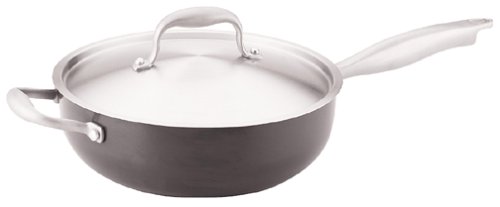 Anolon Titanium Non Stick Dishwasher Safe 4-Quart Covered Chef's Pan