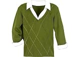 Apparel : Plus Notations 3/4 Sleeve Print Argyle Sweater