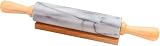 White Marble Rolling Pin-Deluxe Handles