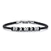 Strikingly Elegant: Stainless Steel Bead and Rubber Ring Bracelet for Men