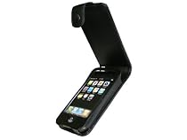 iGadgitz Black Genuine Leather Case Cover Holder for Apple iPhone 3G & 3GS 8gb, 16gb & 32gb + Screen Protector & Detachable Belt Clip