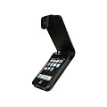 igadgitz echtes Leder Tasche Schutzh�lle Etui Case H�lle Handytasche aufklappbar in Schwarz f�r Apple iPhone 3G & 3GS 8gb 16gb & 32gb + abnnehmbare G�rtelbefestigung + Display Schutzfolie