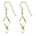 18kt Gold over Sterling Silver Small Twisted Oval Drop Earring