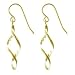 18kt Gold over Sterling Silver Small Twisted Oval Drop Earring
