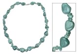 Quartz necklace, 'Green Glow' 24 L