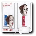 Londons Times Funny Music Cartoons - Jennifer Lopez and Hipez - Mouse Pads
