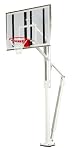 Schutt Sports Slam Series Ultra Silver Height-Adjustable In-Ground Basketball System with 60 Inch Clear Acrylic Backboard