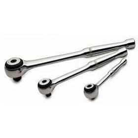 SK Hand Tool 4533 3-Piece Fine Tooth Ratchet Set with Palm Control