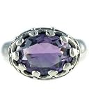Bask Oval Amethyst Crown Ring