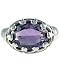Bask Oval Amethyst Crown Ring
