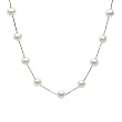 Made in Italy Stunning Necklace With Genuine 9 - 9.5mm Freshwater Pearls Crafted in 14K Yellow Gold. Total item weight 17.5g Length 17in