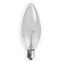 GE 48393 25 Watt Decorative Blunt Tip Candelabra Base Light Bulb, Crystal Clear, 6-Pack (12 Bulbs)