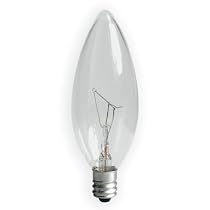 GE 48393 25 Watt Decorative Blunt Tip Candelabra Base Light Bulb, Crystal Clear, 6-Pack (12 Bulbs)