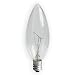 GE 48393 25 Watt Decorative Blunt Tip Candelabra Base Light Bulb, Crystal Clear, 12-Pack