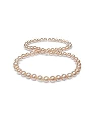 6.5x7mm Peach Freshwater cultured pearl necklace