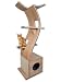Lotus Cat Tree : Carpet Color BEIGE BERBER : Finish MAHOGANY