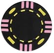 Real Clay 12 Striped Tri Color Poker Chips, 25 14 gram Black Poker Chips
